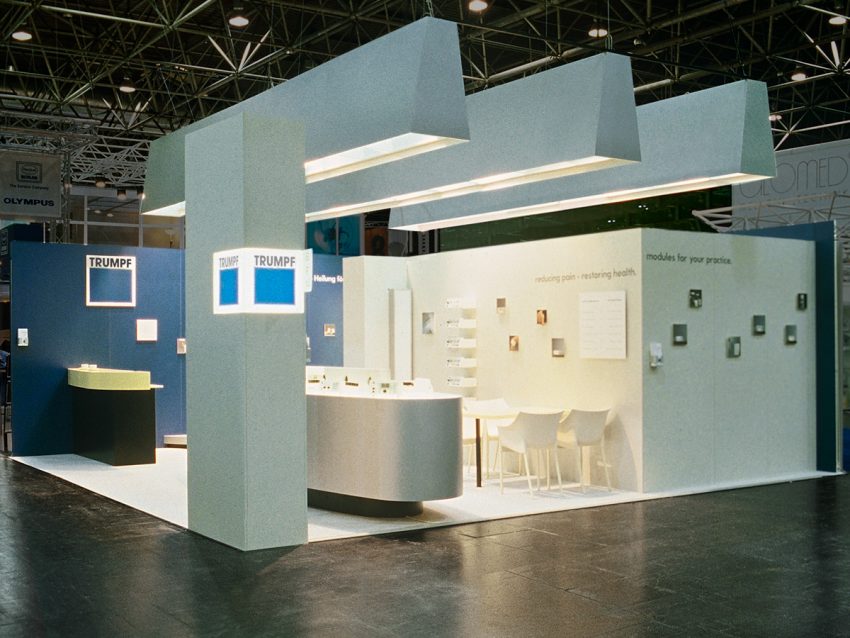 TRUMPF Messestand (MEDICA), SynapsisDesign, Circulardesign, Design, Produktdesign, Industriedesign