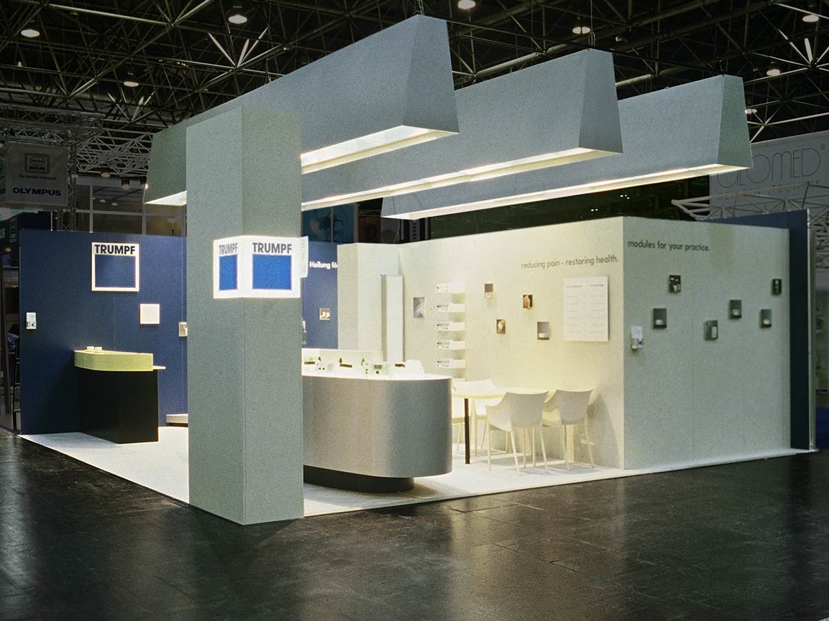 TRUMPF Messestand (MEDICA), SynapsisDesign, Circulardesign, Design, Produktdesign, Industriedesign